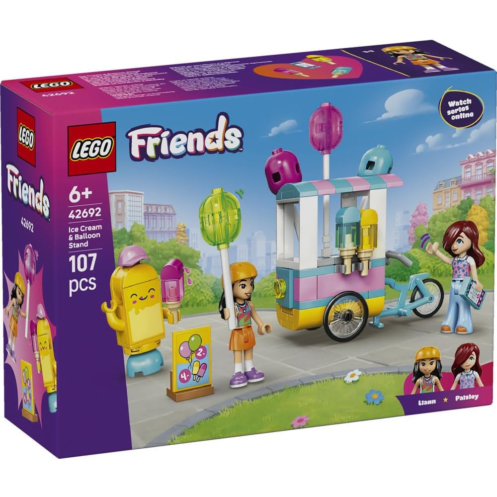 LEGO Friends Ice Cream and Balloon Shop Building Set Educational Toy for Kids Ages 6-9