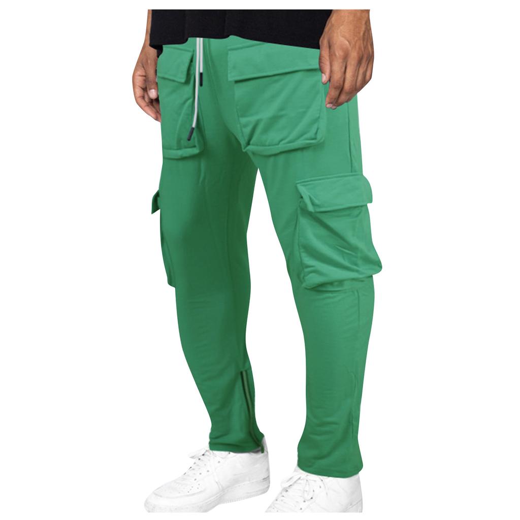 Pánská kombinéza Stahovací vícekapsové ležérní kalhoty Turistické kalhoty Bavlněné keprové kalhoty
