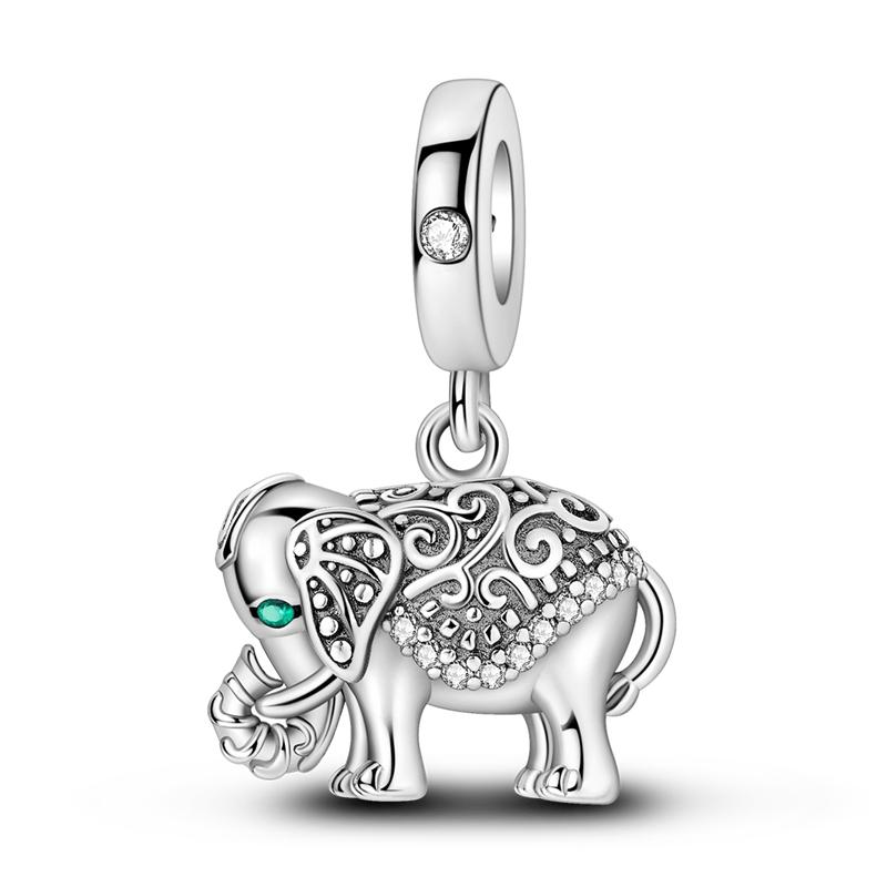 Charms Plata De Ley 925 Evil Blue Eyes Silver Sun Star Elk Dinosaur Flower Charm Women Anniversary DIY Jewelry