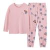 100% Cotton Women's Pajama Set – Breathable, Sweat-Absorbent, Long Sleeve Crew Neck for Indoor & Outdoor Wear (Autumn/Winter)