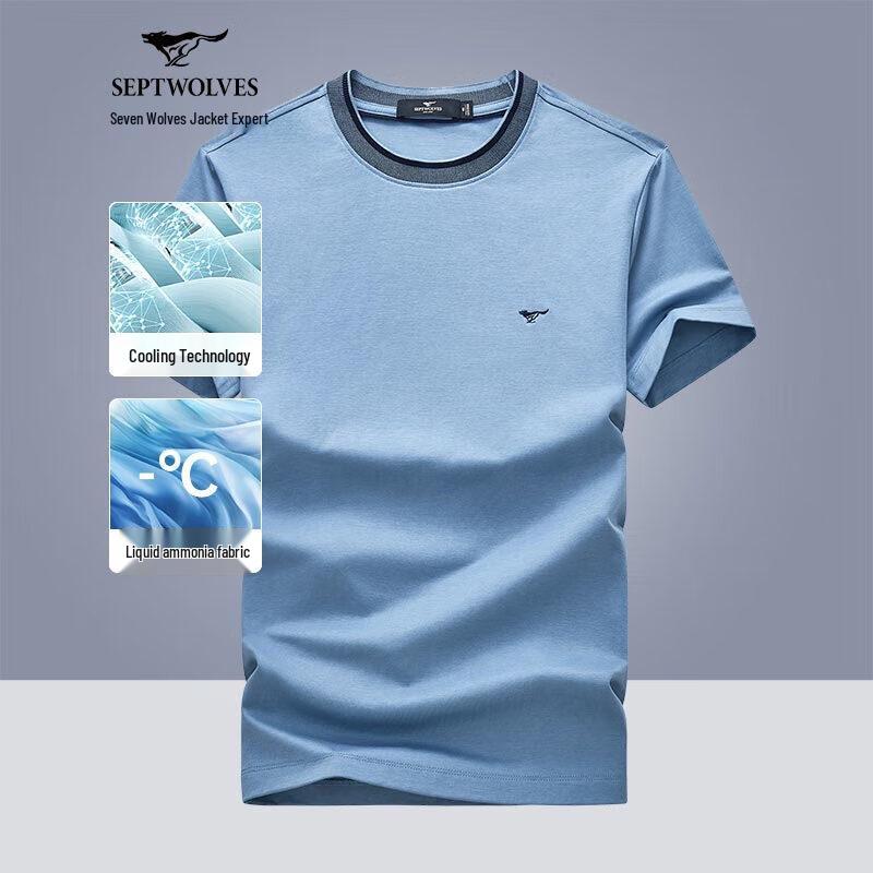 Septwolves Men s Cool-Feel Round Neck T-Shirt 175/XL