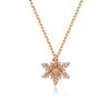New Snowflake Necklace for Women, Simple and Fashionable Korean Version, Small Clear, New Blue Snowflake Pendant