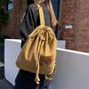 Large Capacity Canvas Drawstring Backpack College Student Ins Harajuku Shoulder Bag