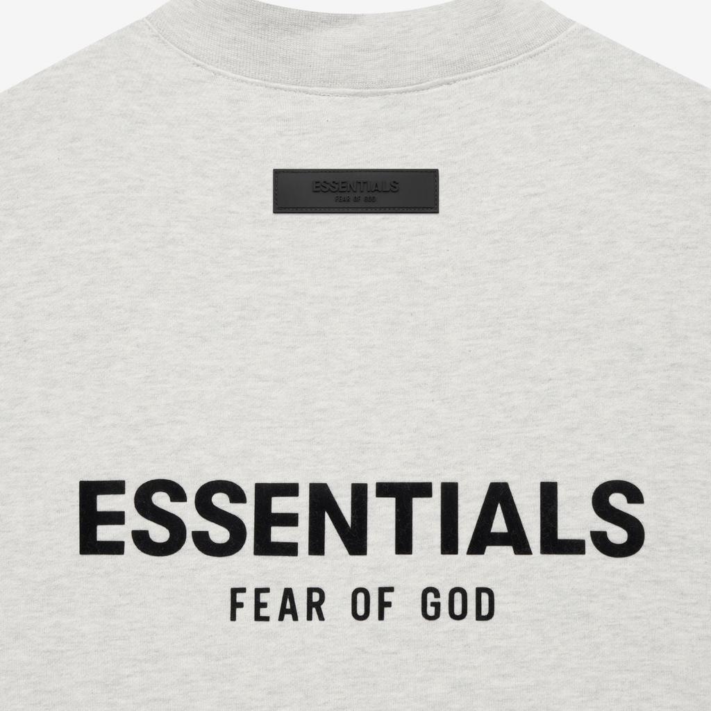 Fear of God Essentials Fleece Crewneck Sweatshirt With Tonal Logo Unisex Sweatshirt Light-Oatmeal FOG-SS22-416