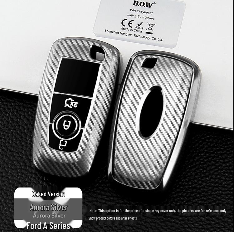 Ford Model A Carbon Fiber Pattern TPU Car Key Protective Case