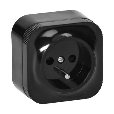 Single Socket N/T Todo 2P+Z Ip20, Black - On-7205/B