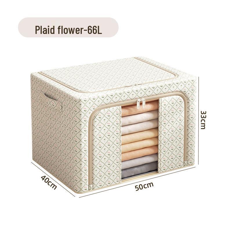 Extra Large Foldable Polka Dot Storage Box - Thick Oxford Cloth for Clothes & Quilts