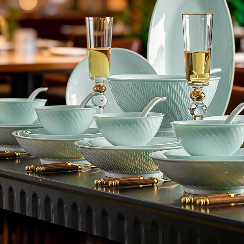 Jingdezhen Underglaze Ceramic Dinnerware Set