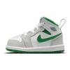 Air Jordan 1 Mid SE TD Gris Vert Pin Baskets Bébé Blanc Gris Fumée Clair DC7250-103