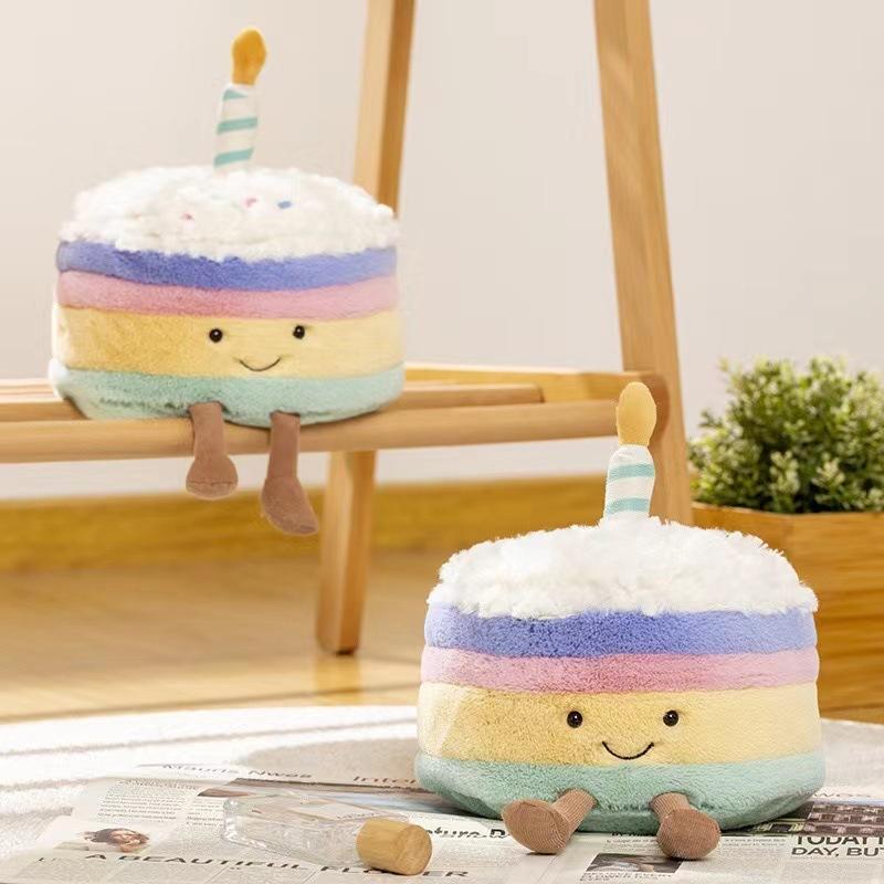 JellyCat Birthday Cake Cat Plush Toy Doll Cake Cloth Puppet Cute Fun Shop Soothing The Doll Valentine'S Festival Birthday Gift