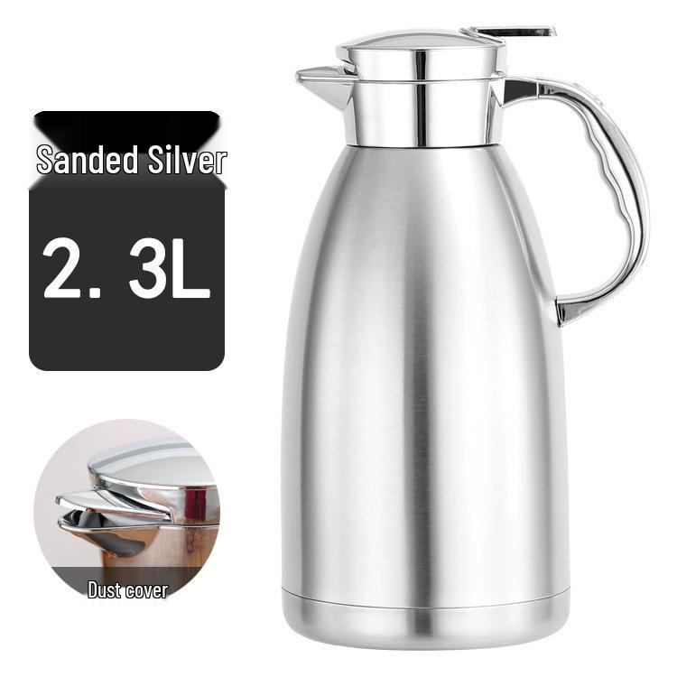 

304 Stainless Steel Double-Layer Vacuum Insulated Kettle, Large Capacity Roman Style, Customizable Logo, Household Thermos Gift 1.8L (4-hour insulation)