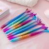 Gel Pen Mermaid-Themed 0.5mm Quick-Dry Black Ink Pen Cute Gradient Body Smooth Writing Pen for Students Journaling