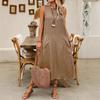 Women's Sleeveless Long Dress Casual Crew Neck Maxi Dress Summer Beach Vacation Shift Sundress