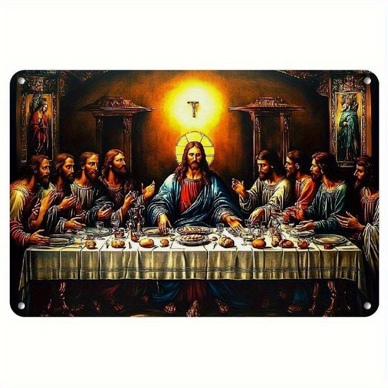 

2D Плоский 30*20см, Дерев яний настінний декор на релігійну тематику: Сцена Таємної Вечері, Ідеально для Християнського Декору, для Дому, Кухні, Саду, Спальні, Бару. 30*20cm