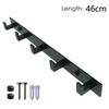 Bathroom Attachment Black Shelf Aluminum Alloy Shelves with Hooks Shampoo Holder Kitchen Storage Rack Key Hooks  Gang Hook
