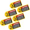 6pcs GPS Tracking Warning Stikers for Car, 4"x2" Vinyl Decals Two-Sided, Anti-Theft, Adhesive Design,Car Vehicle Warning Laminated for UV & Water