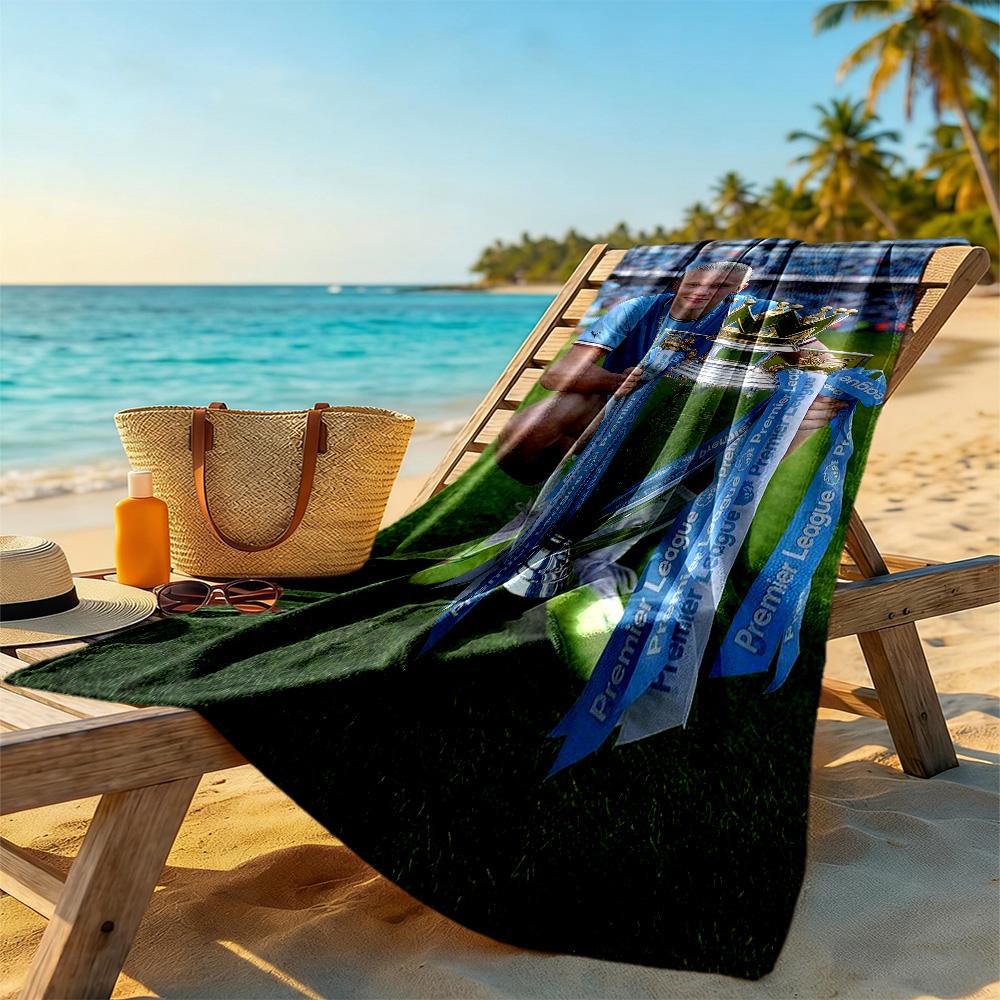 Asciugamano da Spiaggia Haaland Asciugatura Rapida Morbido Microfibra Confortevole Leggero Adatto per Nuoto, Palestra, Campeggio, Yoga Vacanza