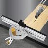 Woodworking Angle Miter Gauge Tenon Fence T Track Push Ruler Guide Router/Saw Table 450mm Mortise Tenon and Chute Stopper