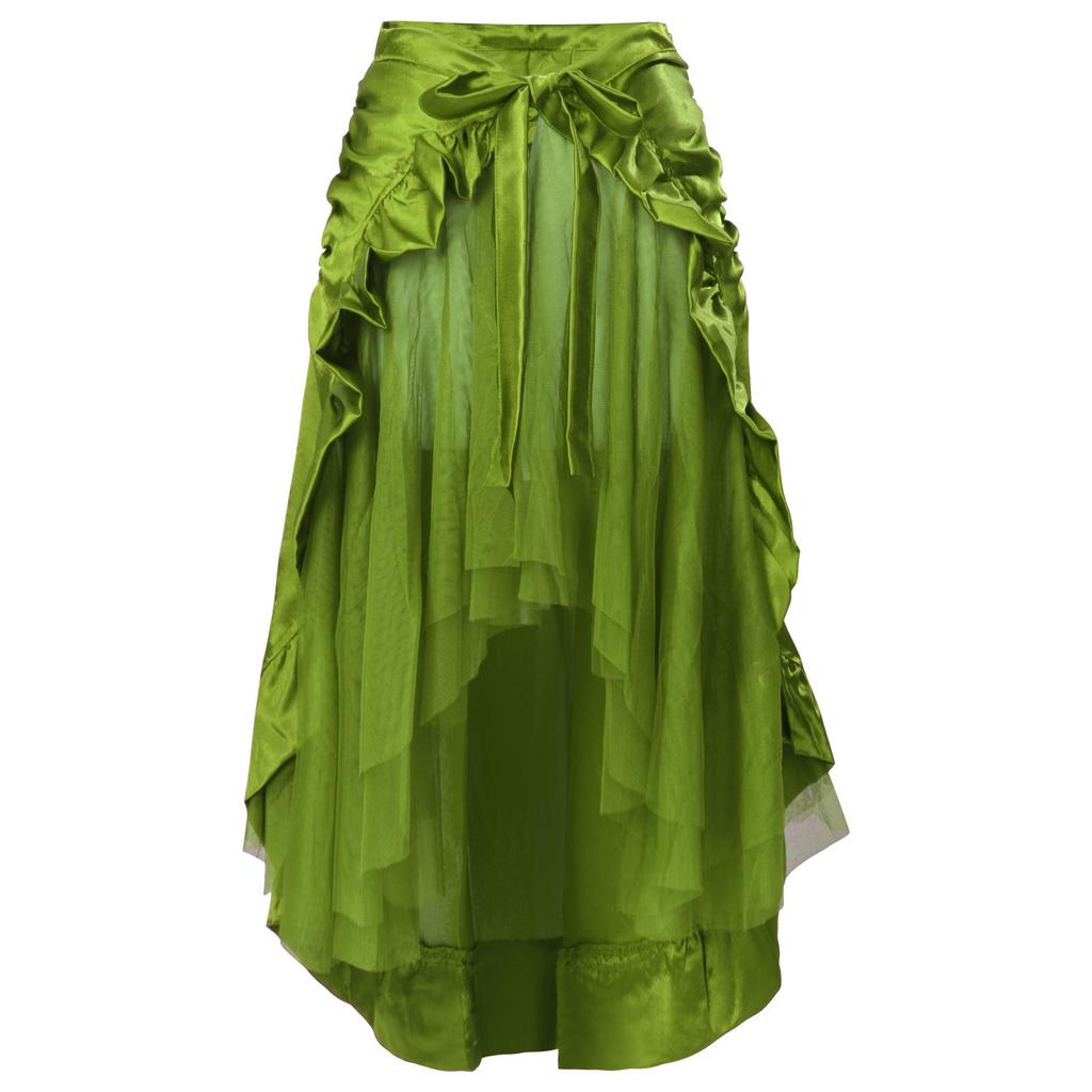 2025 Women's Retro Gothic Large-Size Irregular Crop Dance Skirt