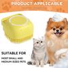 Silicone Pet Brush Head Comb Can Be Added with Liquid, Dog and Cat Bath Brush, Bathing Massage and Cleaning Brush Dog Grooming