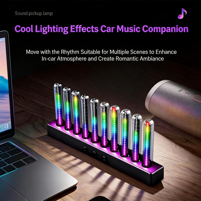 Sound Activated RGB Ambient Light Dynamic Gradient LED Strip for Car Interior Home Party Room Decor