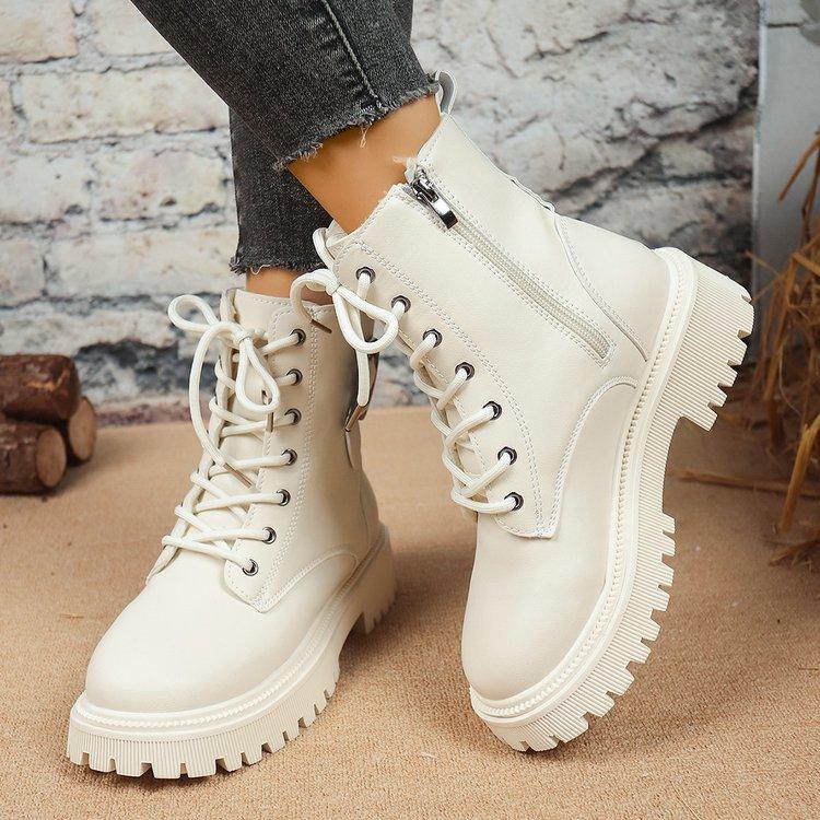 Damskie miękkie elastyczne zimowe ciepłe ocieplane śniegowce gruba podeszwa antypoślizgowe odporne na zużycie outdoorowe rekreacyjne sportowe bawełniane buty Martin