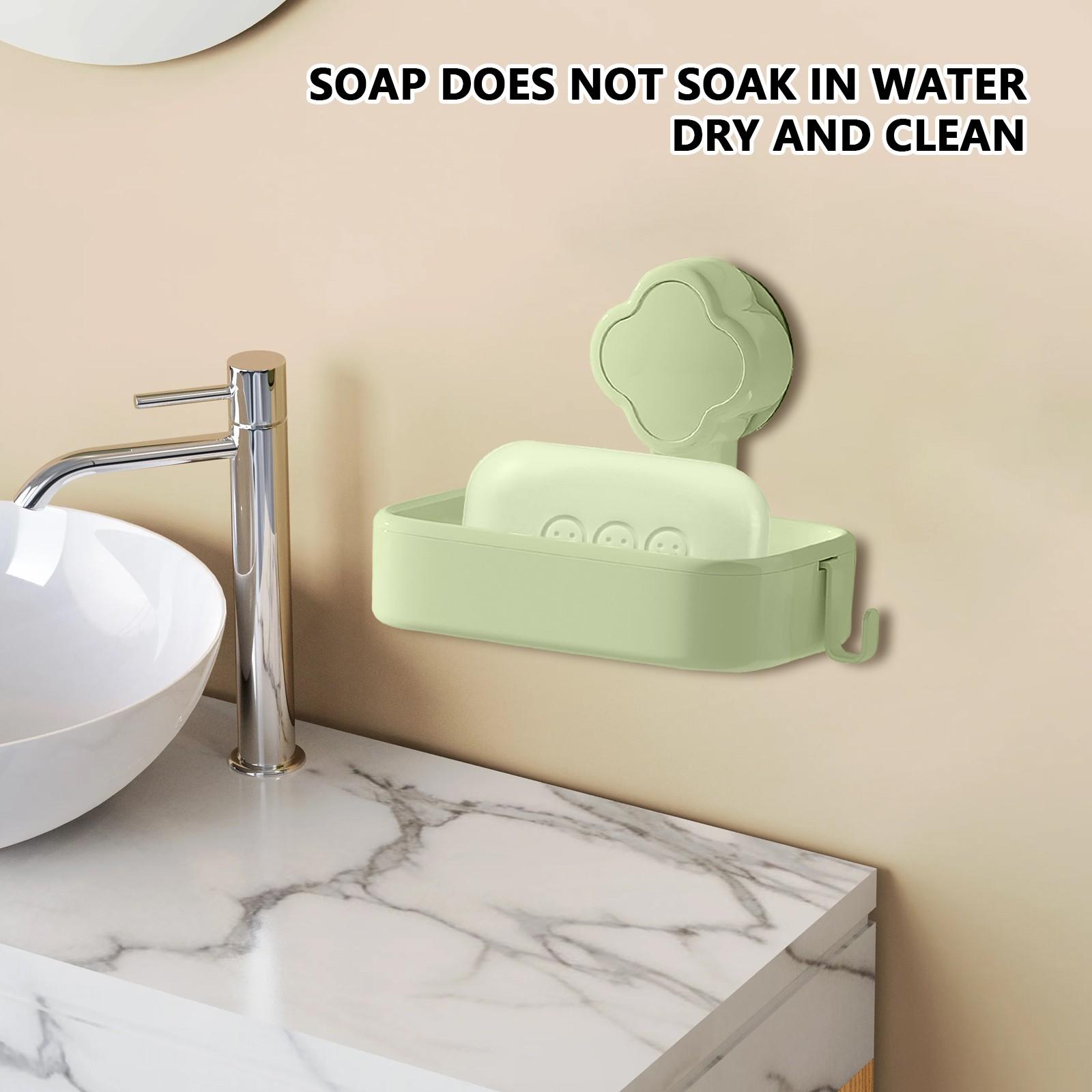 

Пластиковая мыльница с присоской Мыльница для умывальника настенная без перфоратора Мыльница настенная Мыльница One Size