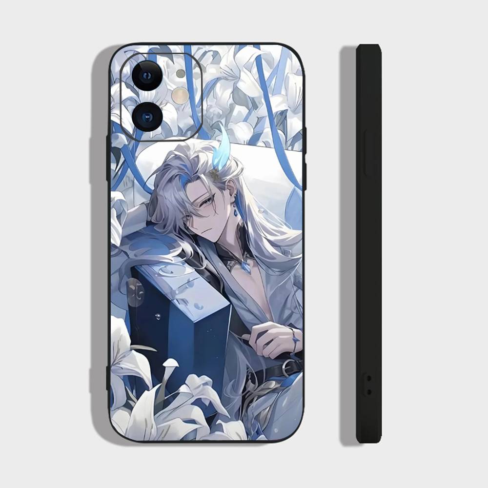 Genshin Impact Neuvillette Phone Case For IPhone 17 Air 16 15 14 13 Pro Max 11 12 Black Silicone Cover