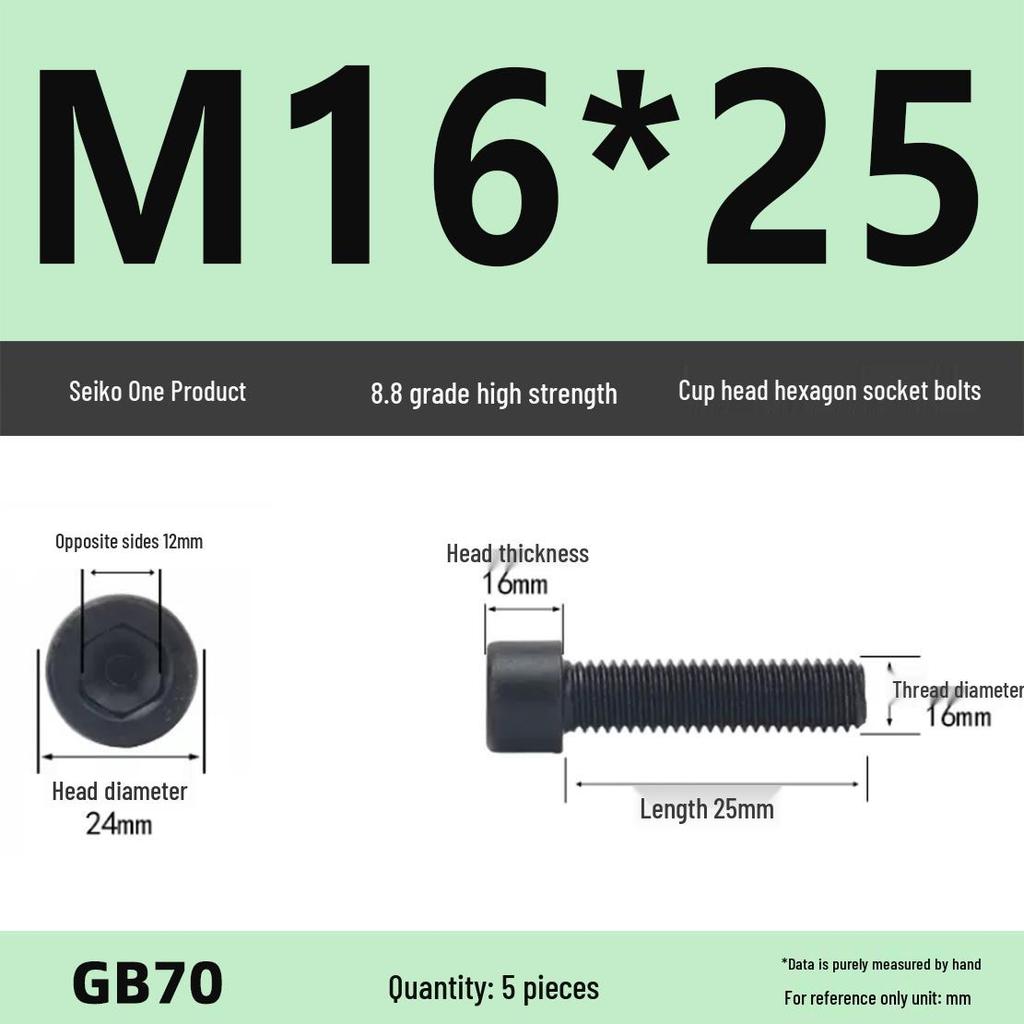 8.8 High-Strength Socket Head Cap Screw Bolt (M4-M16)