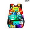 Zaini Hip Hop Kpop Giovanili per la Scuola Unisex Geometry Dash Borse da Viaggio Stampa 3D Oxford Impermeabili Zaini a Spalla per Quaderno