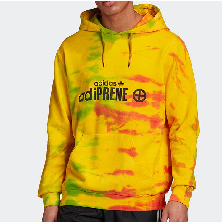 Adidas Originals Logo Print Tie-Dye Hoodie Herren Tops Gelb GD6002