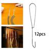 12 kusů závěsných háčků pro věšáky na oblečení, kovový design, úložný prostor na papír