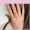 Elegant Vintage Style Gold Color Geometric Copper Adjustable Ring For Women Fashion