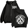 Sons of Anarchy Double Sided Zipper Hoodie Men's Gothic Vintage Zip Up Sweatshirt Casual Fashion Pullovers