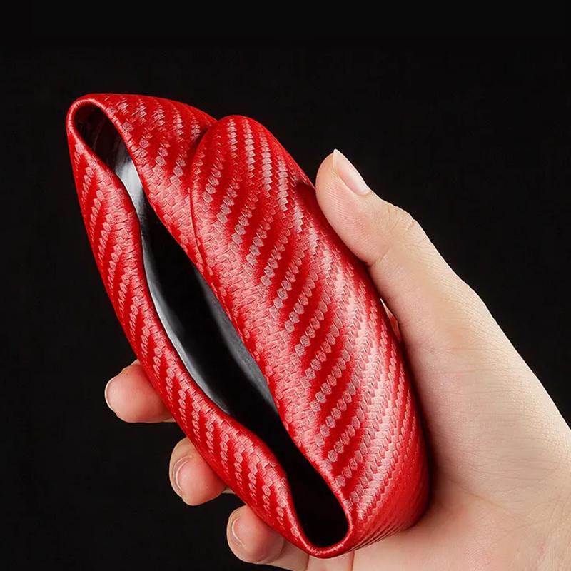 2 Pcs Carbon Fiber Leather Car Steering Wheel Cover Silicone Steering Wheel Booster Cover  Universal Auto Anti-skid