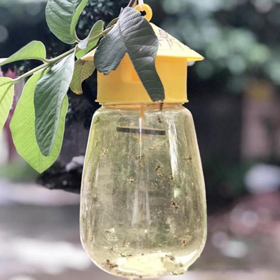 Fruit Fly Trap Outdoor Hanging Drosophila Trap Reusable Fruit Flies Cather Jar Melon Fly Trap for Orchard Vegetable Garden
