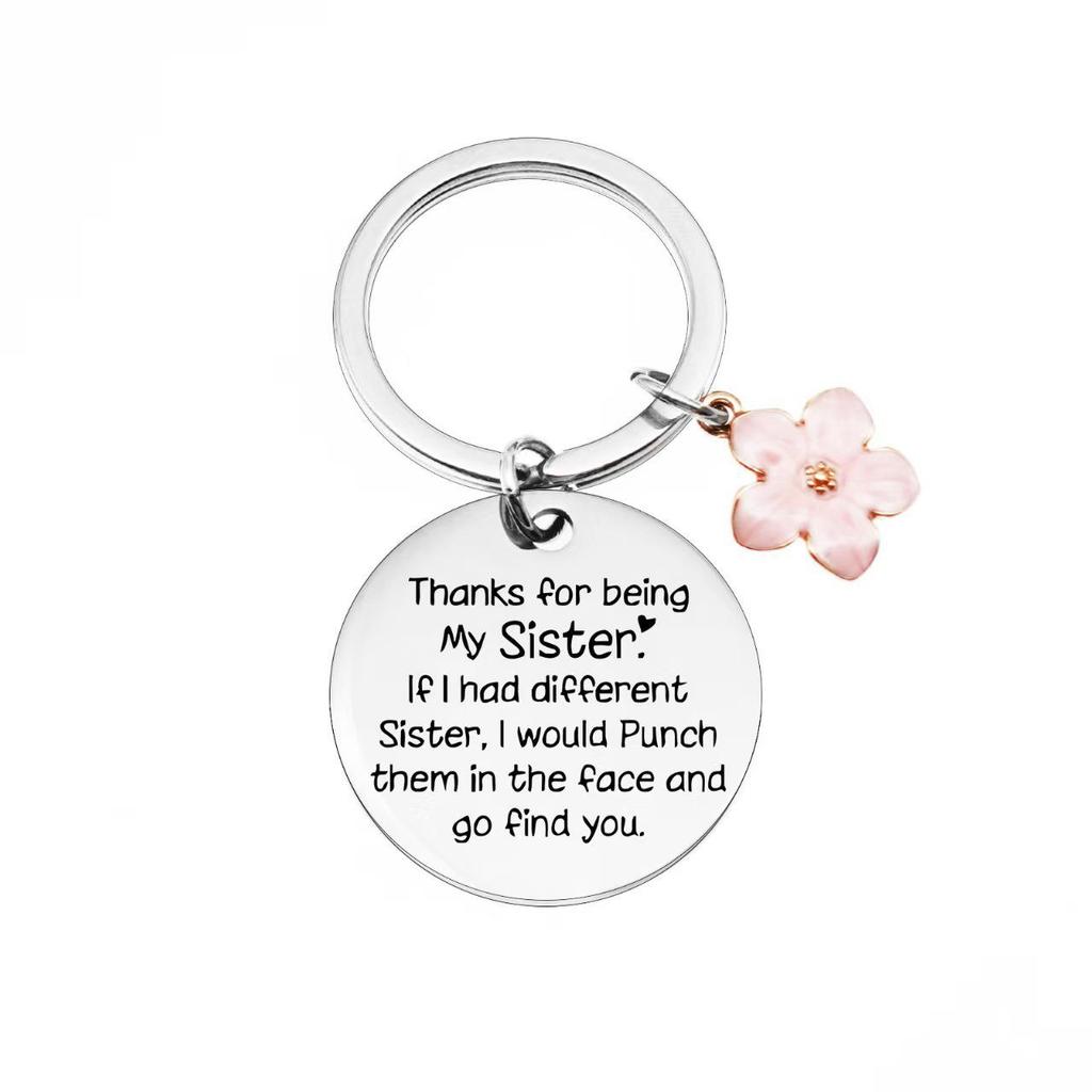 Stainless Steel Engraved Keychain Gift for Mother's Day & Birthdays with DIY Accessories