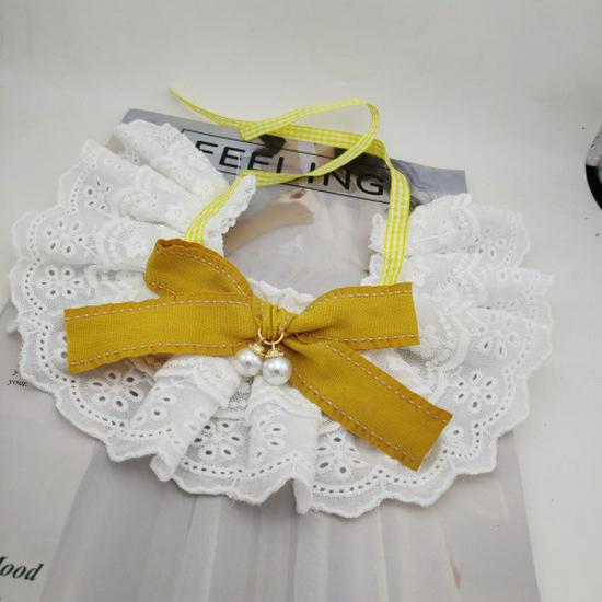 Korean Bowknot Lace Collar for Pets - Dog & Cat Scarf Accessory