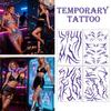 Anime Purple Makeup Tattoo Stickers, Full-body Laser Lightning Stickers of the Devil Boy Band for Parties, Festivals, Costume