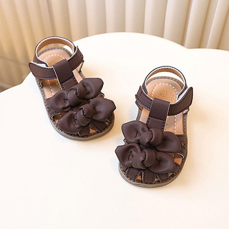 Scarpe estive da principessa per bambina con cinturino in ecopelle per gattonatori