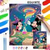 Magic Wizard Mickey and Minnie Digital Oil Painting Art Painting Handmade Diy Home Decorations