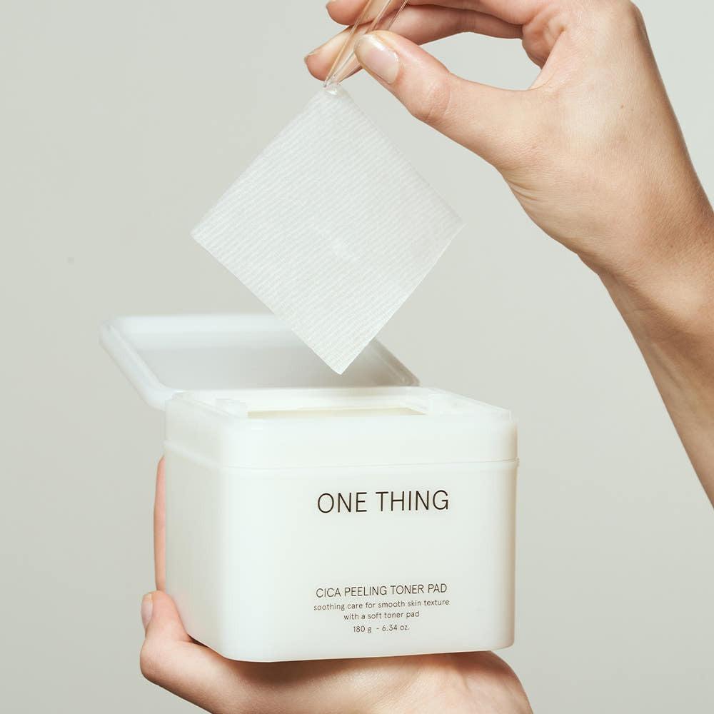 ONE THING Cica Peeling Toner Pad Soothing Exfoliating Daily Cleansing 180g (65 Pads)