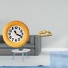 Silent Contemporary Wood Clock And Modern Sculpture Feng Shui Animal Artwork for Kitchen Bedroom