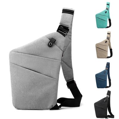 Diebstahlsichere Reisetasche, schmale Schultertasche, großes Fassungsvermögen, Reißverschluss, verstellbare Umhängetasche für Damen und Herren