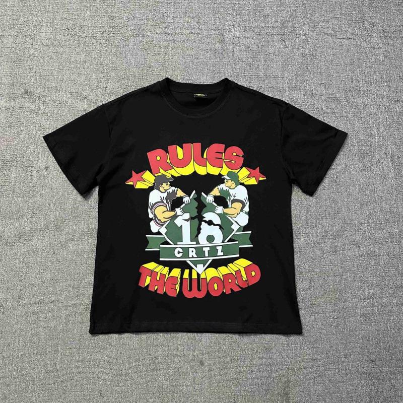 New High Street Corteiz Alcatraz Fun Letter Print Men's and Women's Casual Short Sleeve T-Shirt