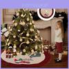 Charming Forest Gnome Car Christmas Tree Skirt In Soft Burlap Fabric For Festive Decor