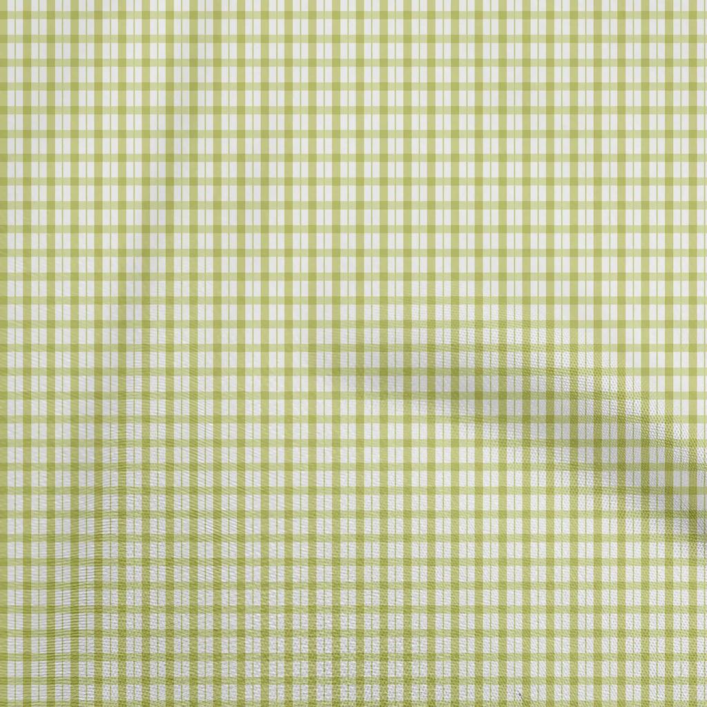 oneOone Cotton Flex Light Green Fabric Check Sewing Fabric By The Yard Printed Diy Clothing Sewing Supplies 40 Inch
