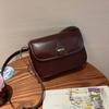Vegetable Tanned First-Layer Cowhide Women'S Bag, Shoulder Crossbody Women'S Bag, Practical Saddle Bag, Versatile, Simple Brown Trend