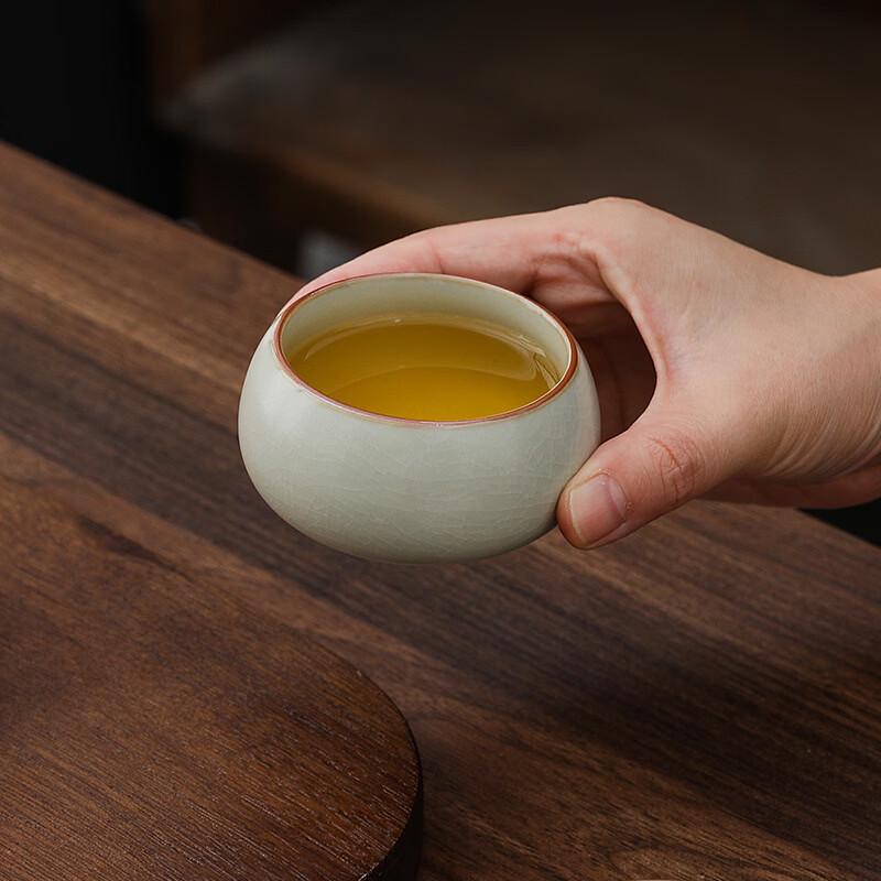 Xiao Ci Xiao Qu Rice Yellow Ru Kiln Kung Fu Tea Set