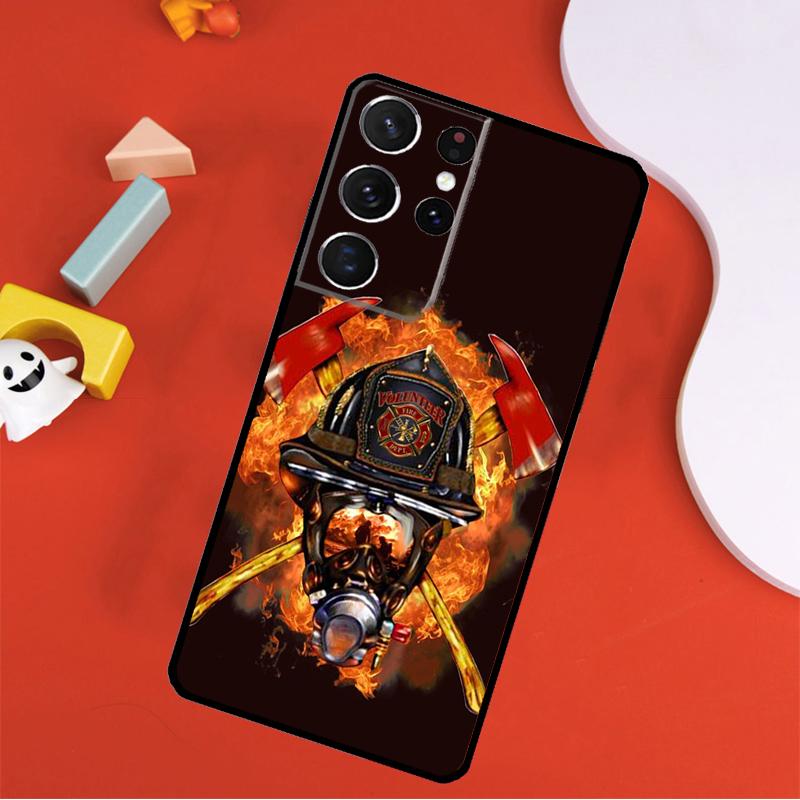 Feuerwehrmann Feuer Feuerwehrmann Handyhülle Für Samsung Galaxy S25 Ultra S24 Ultra S9 S10 S20 S21 S22 S23 Plus S24 FE Hülle